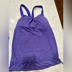 Lululemon Athletica size 4 purple tank top with built in bra